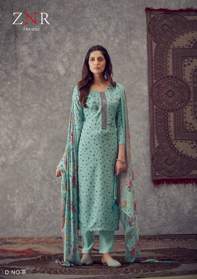 Znr Nupoor New Exclusive Wear Printed Designer Salwar Suits Collection